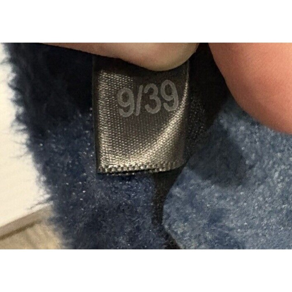 Roam Faux‎ Fur Slipper Slides Navy Size 9 Stars - Picture 6 of 6
